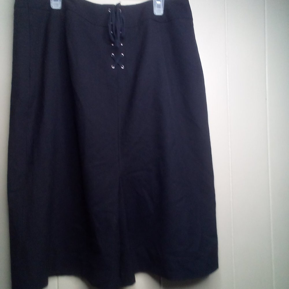 Ann Taylor Skirt 8 Straight Pencil Business Career Black - Picture 5 of 14